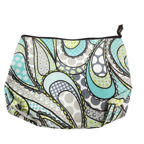 Thirty-One Green Paisley Zipper Pouch - Picture 1 of 5